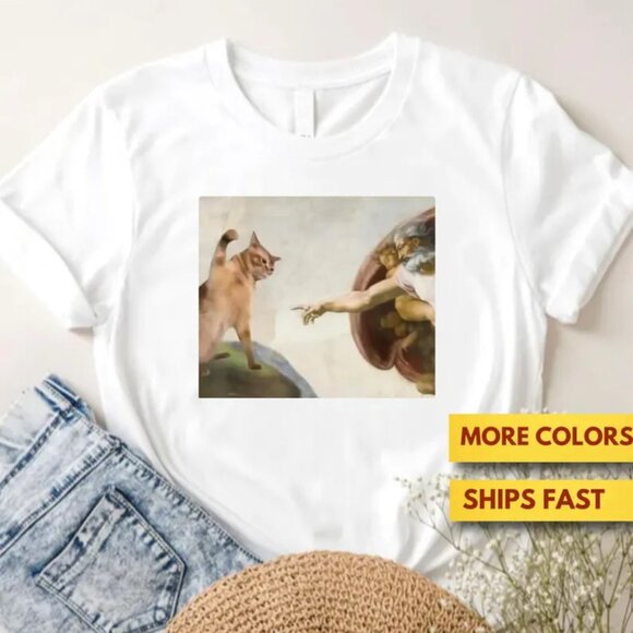 Funny Cat Shirt, Cat Meme Shirt, Cat Meme TShirt Trendy - Picture 1 of 4